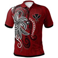 Hawaii Kanaka Maoli Polo Shirt Custom Abstract Style Unisex Red - Polynesian Pride