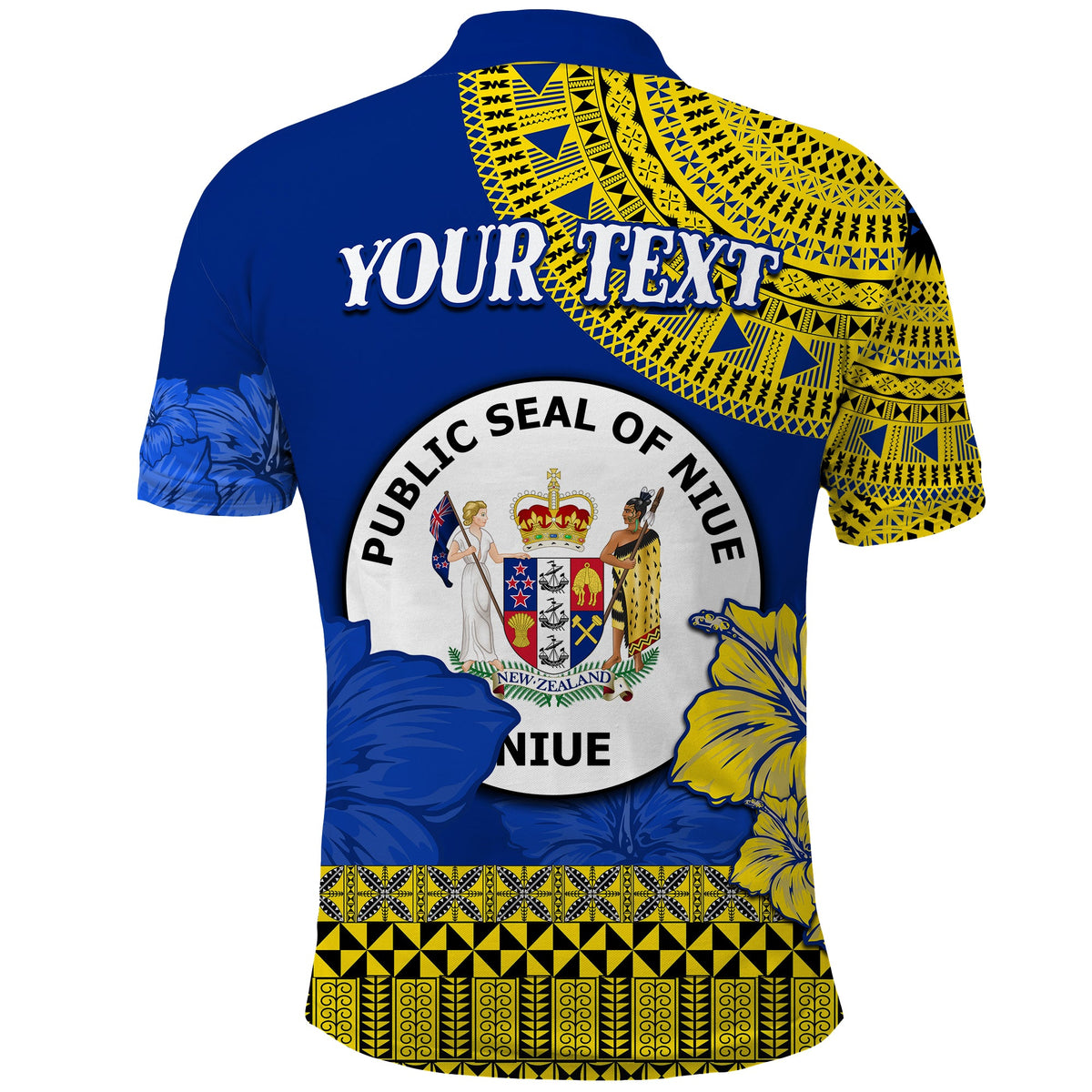 Custom Niue Hiapo Polo Shirt Rock of Polynesia Tapa Niuean Crab Happy Day LT13 - Polynesian Pride