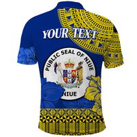 Custom Niue Hiapo Polo Shirt Rock of Polynesia Tapa Niuean Crab Happy Day LT13 - Polynesian Pride