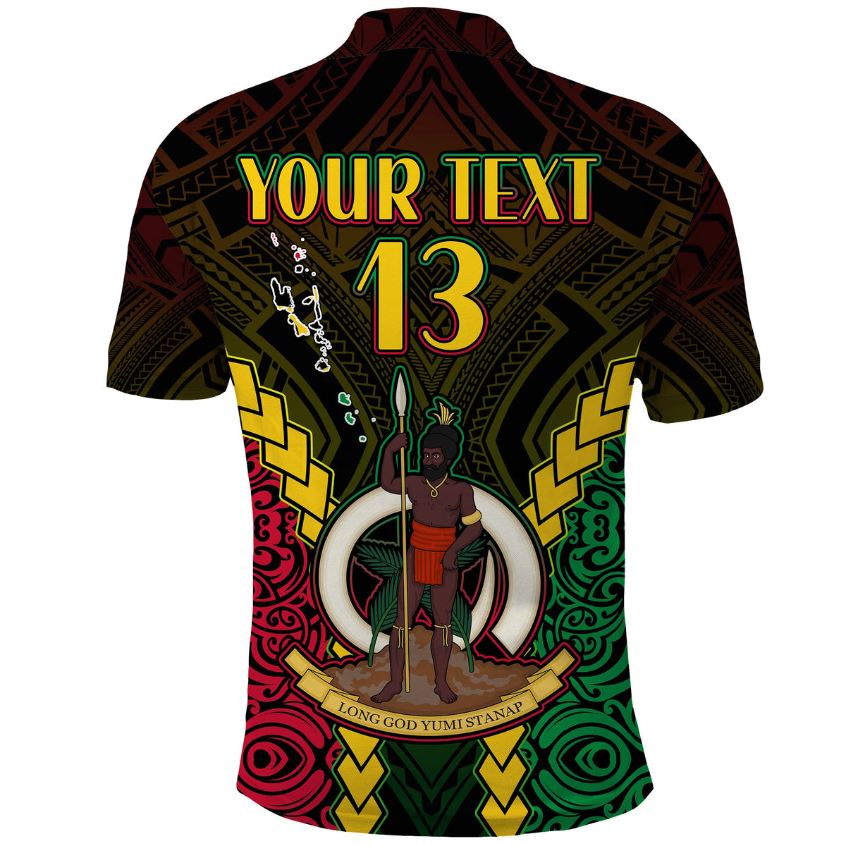 (Custom Text and Number) Vanuatu Indigenous Polo Shirt Proud To Be Ni Vanuatu Polynesian Pattern LT13 - Polynesian Pride