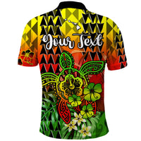Custom Hawaii Flowers Polo Shirt Color Tribal Pattern Hawaiian LT13 - Polynesian Pride