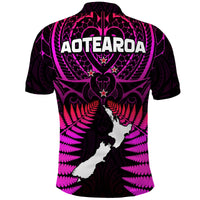 New Zealand Polo Shirt Aotearoa Fern Hei Tiki Purple Style LT13 - Polynesian Pride