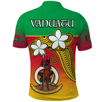 Custom Vanuatu Novelty Polo Shirt Frangipani Tropical Spa Flower LT13 - Polynesian Pride