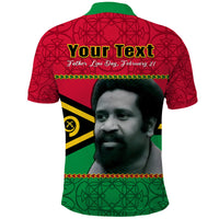 Custom Vanuatu Polo Shirt Vanuatuan Flag Sand Drawing Happy Father Lini Day LT14 - Polynesian Pride