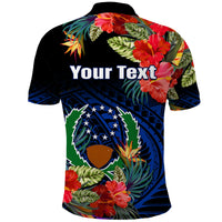 Custom Pohnpei State Polo Shirt FSM Hibiscus Flowers Mix Polynesian LT14 - Polynesian Pride