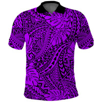 Custom Hawaii Polo Shirt Polynesian Tribal Art Ver.03 LT14 Purple - Polynesian Pride