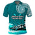 Custom American Samoa Polo Shirt Fautasi Race Samoan Pattern Ver.03 LT14 Turquoise - Polynesian Pride