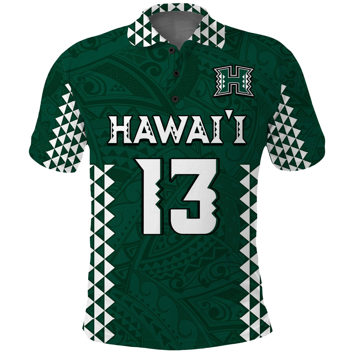 (Custom Text and Number) Hawaii Football Polo Shirt Kakau Warrior Be Stronger LT13 - Polynesian Pride