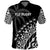 Fiji Rugby Polo Shirt Fijian Cibi Dance Tapa Pattern Black LT14 Adult Black - Polynesian Pride