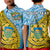 Custom Tuvalu 1978 Polo Shirt Happy 44th Independence Anniversary Polynesian Pattern LT14 Kid Yellow - Polynesian Pride