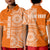 Custom Tailulu Tonga College Polo Shirt Tongan Ngatu Pattern LT14 Kid Orange - Polynesian Pride