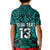 (Custom Text and Number) New Zealand Silver Fern Rugby Polo Shirt All Black Turquoise NZ Maori Pattern LT13 - Polynesian Pride