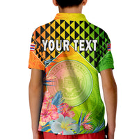 Custom Happy Hawaii Fathers Day Polo Shirt Hawaiian Tribal Kanaka Maoli Hibiscus LT14 - Polynesian Pride