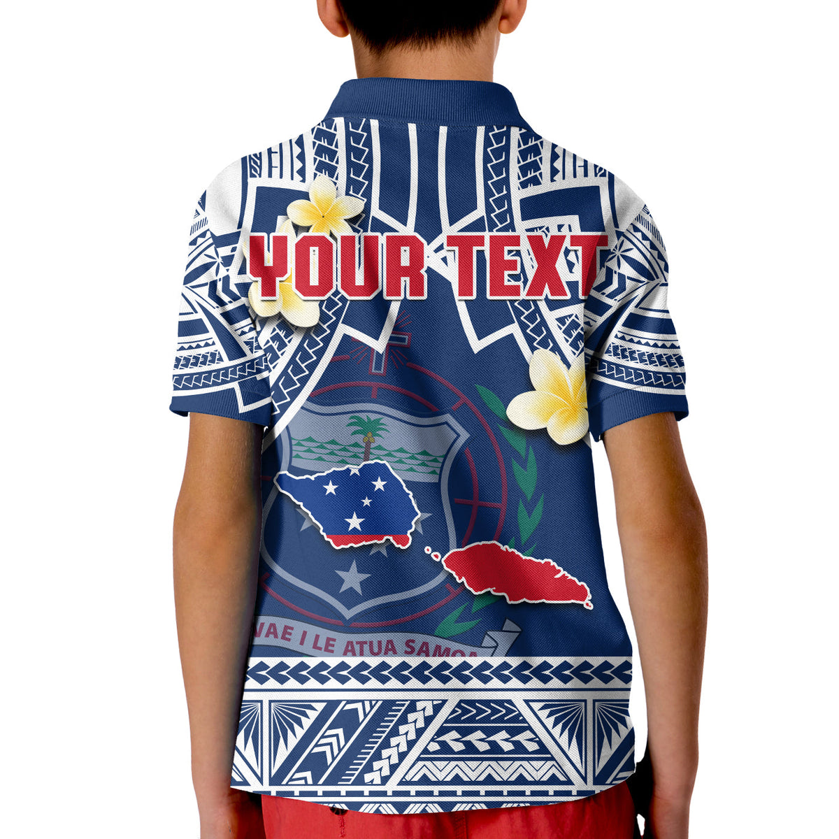 Custom Samoa Polo Shirt Samoan Plumeria Flowers Mix Polynesian Pattern LT14 - Polynesian Pride