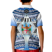 Fiji Polo Shirt KID Kaiviti Fijian Special Tapa Pattern LT14 - Polynesian Pride