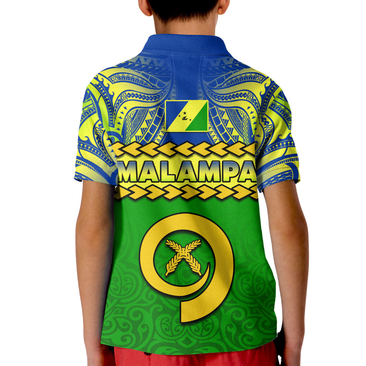 Malampa Province Polo Shirt Vanuatu Pig Tusk Polynesian Flag Style LT14 - Polynesian Pride