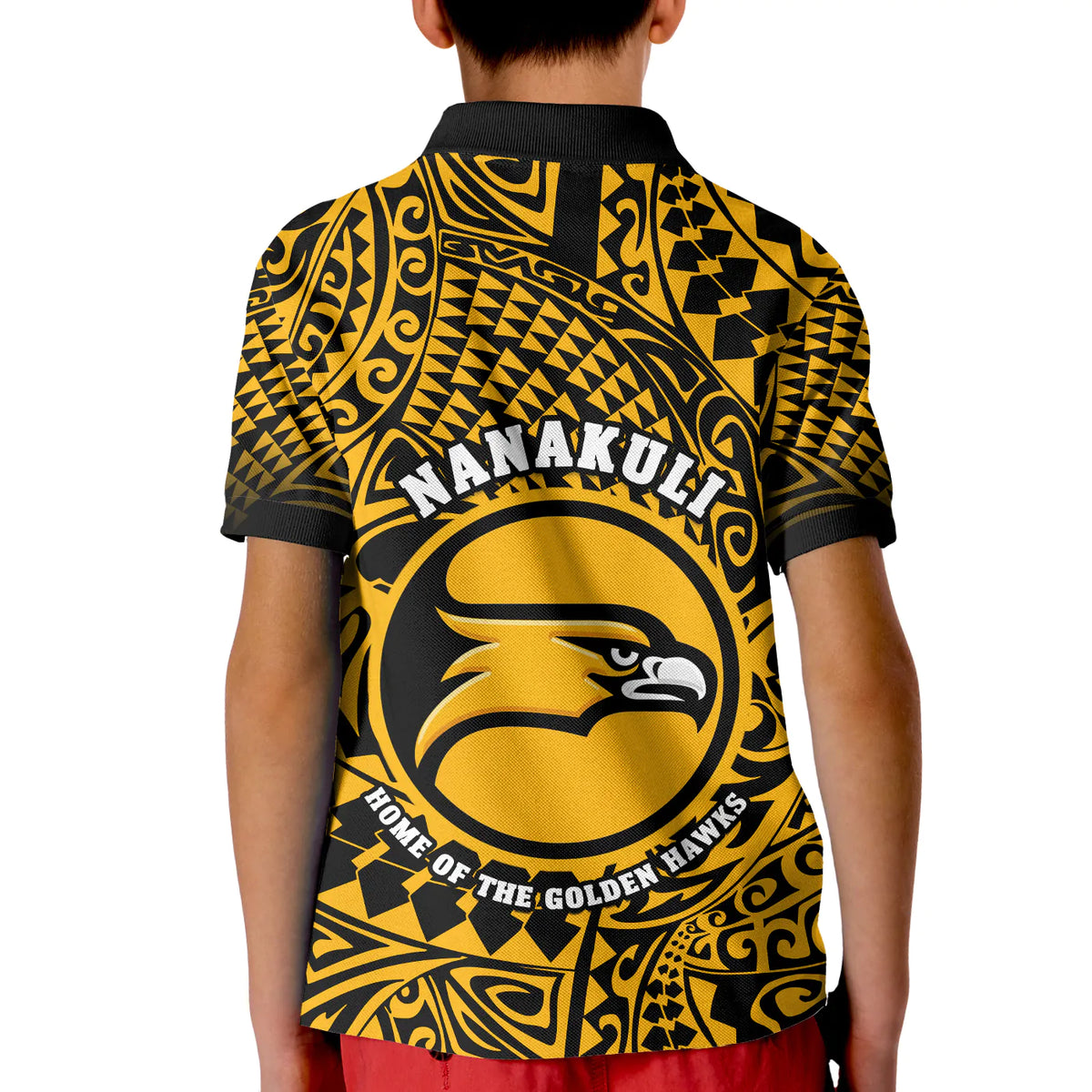 Hawaii Polo Shirt Nanakuli High and Intermediate School Tribal Kakau LT14 - Polynesian Pride