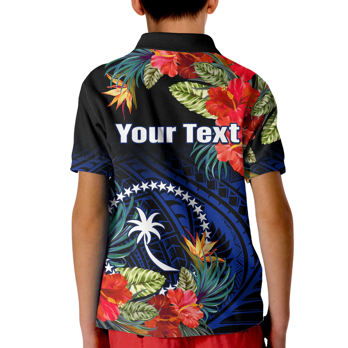 Custom Chuuk State Polo Shirt FSM Hibiscus Flowers Mix Polynesian LT14 - Polynesian Pride