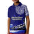 (Custom Personalised) American Samoa Polo Shirt KID Fautasi Race Samoan Pattern Ver.01 LT14 Kid Blue - Polynesian Pride