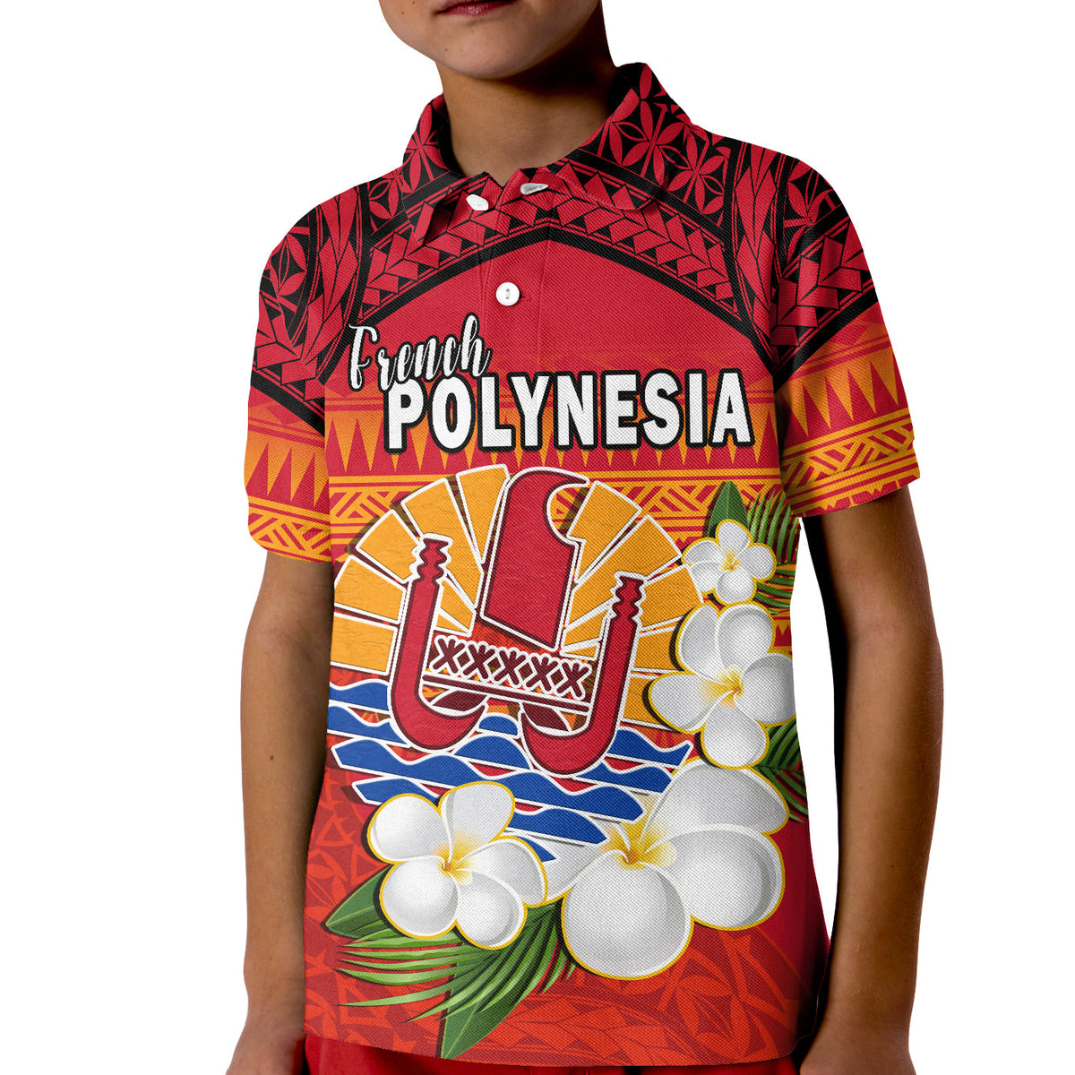 (Custom Personalised) French Polynesia Polo Shirt KID Happy Internal Autonomy Day Special Version LT14 - Polynesian Pride