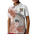 Fiji Tapa Polo Shirt KID White Fijian Masi Be Loved Hibiscus LT13 Kid White - Polynesian Pride