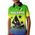 Malampa Province Polo Shirt KID Native Canoe Mix Vanuatu Pig Tusk Green Version LT14 Kid Green - Polynesian Pride