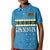 Custom Sanma Province Polo Shirt Vanuatu Pig Tusk Polynesian Flag Style LT14 Kid Blue - Polynesian Pride