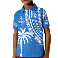 (Custom Text and Number) Fiji Rugby Sevens Polo Shirt Fijian 7s Tapa Polynesian Blue Ver.01 LT13 - Polynesian Pride