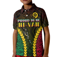 Vanuatu Indigenous Polo Shirt KID Proud To Be Ni - Vanuatu Polynesian Pattern LT13 Kid Black - Polynesian Pride