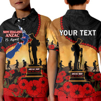 Custom New Zealand ANZAC Polo Shirt Maori Camouflage Mix Poppies We Will Remember Them LT14 - Polynesian Pride
