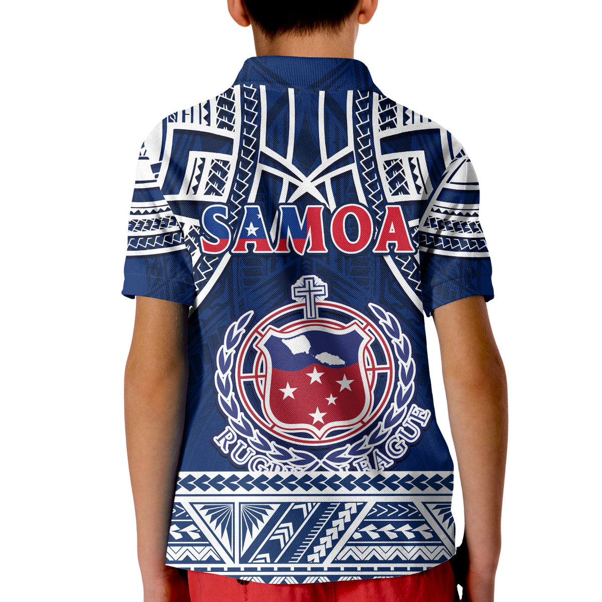 Samoa Rugby Polo Shirt KID Toa Samoa Pacific Sporty LT14 - Polynesian Pride