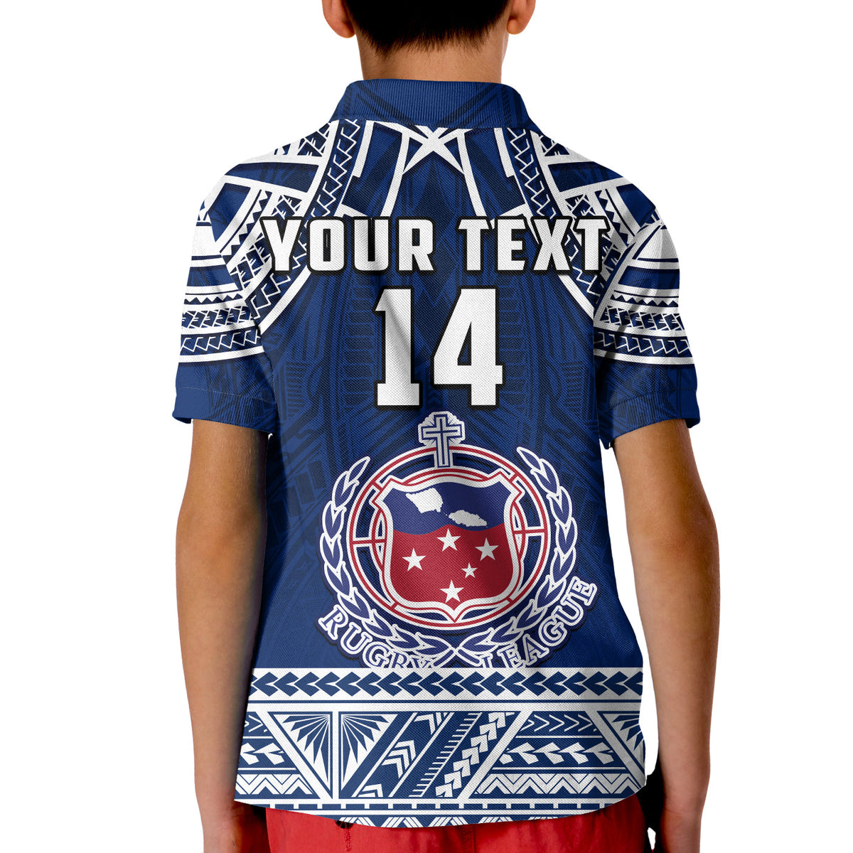 Custom Personalise Text and Number Samoa Rugby Polo Shirt Toa Samoa Pacific Sporty LT14 - Polynesian Pride