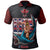 Hawaii Polo Shirt Hawaiian Flag Kanaka Maoli Warrior On Shark Unisex Black - Polynesian Pride