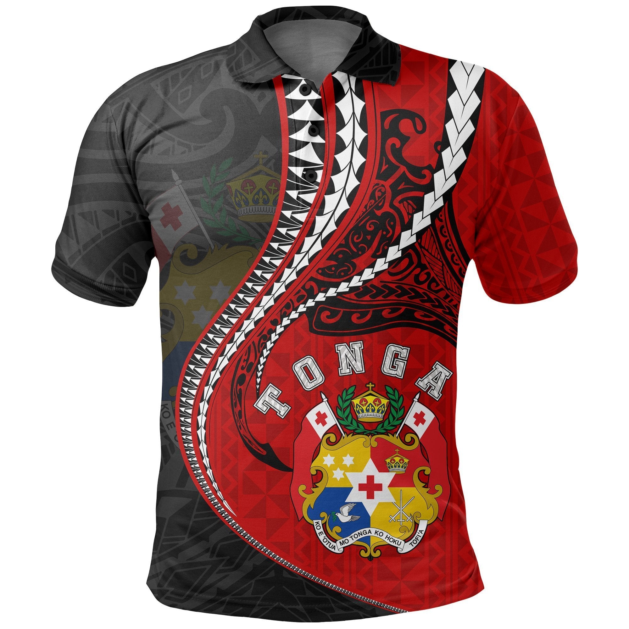 Tonga Polo Kanaloa Tatau Gen To (Black) - Polynesian Pride