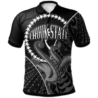 Chuuk State Polo Shirt Octopus Style White Color Unisex White - Polynesian Pride
