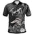 Tonga Polo Shirt Pacific Black Duck With Tropical Flowers Unisex Black - Polynesian Pride