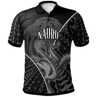 Nauru Polo Shirt Octopus Style White Color Unisex White - Polynesian Pride