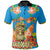 Hawaii All Over Polo Shirt Aloha Hawaii Tiki Statue(Blue) Unisex Blue - Polynesian Pride