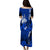 (Custom Personalised) New Caledonia Puletasi Dress Nautilus Blue Polynesian Hibiscus LT13 - Polynesian Pride