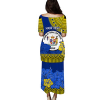 (Custom Personalised) Niue Hiapo Puletasi Dress Rock of Polynesia Tapa Niuean Crab Happy Day LT13 - Polynesian Pride