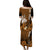 (Custom Personalised) New Caledonia Puletasi Dress Nautilus Gold Polynesian Hibiscus LT13 - Polynesian Pride