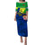 (Custom Personalised) Malampa Fiji Day Puletasi Dress Vanuatu Polynesia mix Flowers LT13 Green - Polynesian Pride