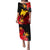 (Custom Personalised) Papua New Guinea Puletasi Dress Bird of Paradise Ver.02 LT13 Black - Polynesian Pride