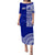 (Custom Personalised) Queen Salote Tonga College Puletaha Dress Class Of Year Tongan Ngatu Pattern LT14 Blue - Polynesian Pride