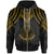 Palau Custom Zip up Hoodie Polynesian Armor Style Gold Unisex Gold - Polynesian Pride