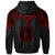 Palau Custom Zip up Hoodie Polynesian Armor Style Red - Polynesian Pride