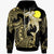 Palau Hoodie Hammerhead Shark Tribal Pattern Unisex Gold - Polynesian Pride