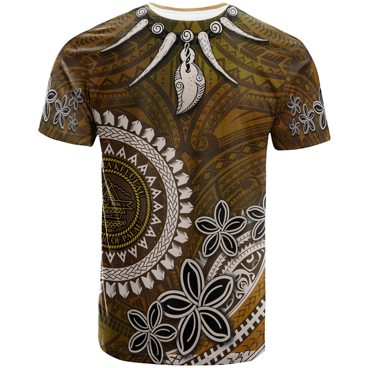 Palau T Shirt Polynesian Boar Tusk - Polynesian Pride