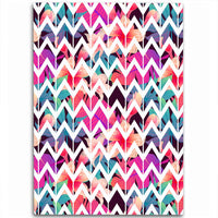 Palm Foliage On Striped Zigzag Area Rug - AH Luxurious - Polynesian Pride