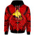 Papua New Guinea Zip Hoodie Classic Vignette Style Unisex Red - Polynesian Pride